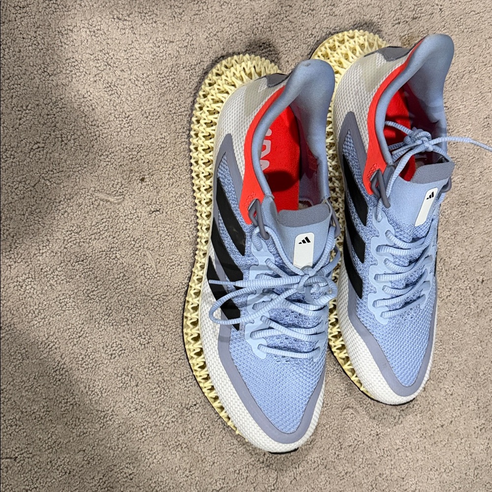 Adidas mens Blue Running Shoes - Picture 3 of 4